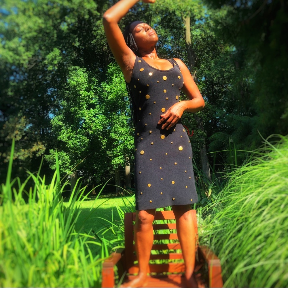 Vintage embellished Bodycon dress - Picture 4 of 6